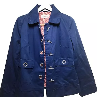Merona Jacket | Toggle Rivet Closure Navy Blue Canvas | 100% Cotton Woman's M • $16