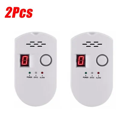 2x US Plug-In Digital Gas Detector Propane Combustible Gas Leak Alarm O6M8 • $28.82