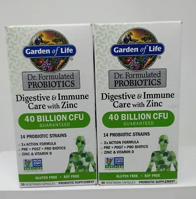 $14.99 • Buy 2x Garden Of Life Dr Formulated Probiotic Digestive & Immune 30Ct Ex 7/23+ #8919