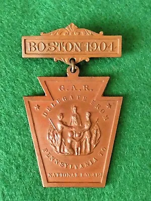 Vintage 1904 Pennsylvania Gar Delegate Badge - Boston • $28