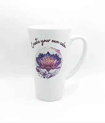 Create Your Own Calm Coffee Tea Latte Mug Cup 17 Oz Ceramic White By Mugzan • £15.43