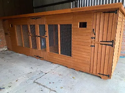 Double Dog Kennel And Run 20’ X6’ X 6’6”high • £1765