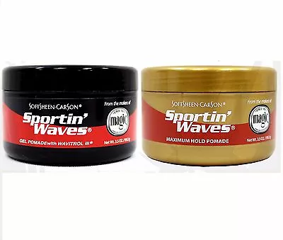 Softsheen Carson Sportin Waves Gel Pomade/ Black And Gold • £6.79
