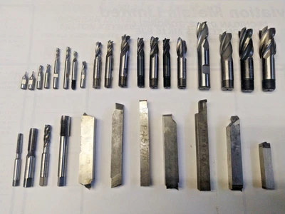 £8.95 • Buy Job Lot 30 Pieces Hss Tool Steel And End Mill Lathe / Milling Model Maker