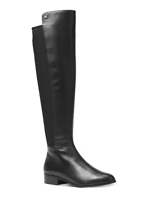 MICHAEL KORS Womens Black Bromley Round Toe Block Heel Leather Riding Boot 7 M • $79.99