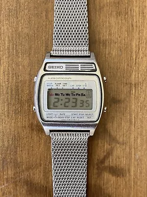 Vintage Seiko A158-5050 Digital Alarm Chronograph Watch • $110