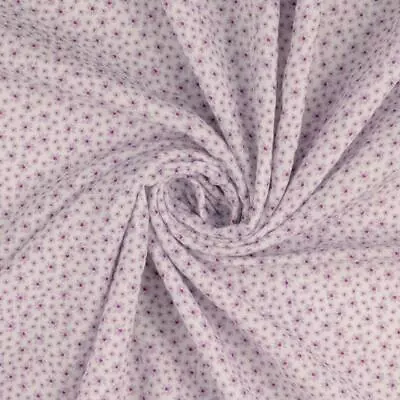 Cotton Double Gauze Muslin Fabric Material DAISIES LAVENDER • £2.29