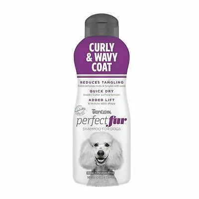 £15.06 • Buy TropiClean Shampoo For Dogs Curly & Wavy Coat Reduce Tangling Quick Dry 473ml