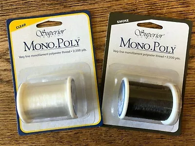 MonoPoly Invisible Thread From Superior Threads - 2200yd Reel • £6.95