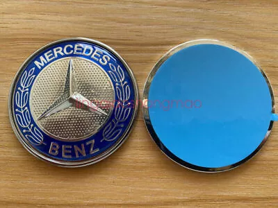 Hood Flat Badge Emblem (Paste) For Mercedes Benz A B C E S ML GL SLK Class 57mm • $25.99