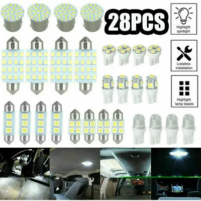 £10.24 • Buy 28x Car Interior LED Light Bulbs Kit For Dome License Plate Lamp Car Accessories
