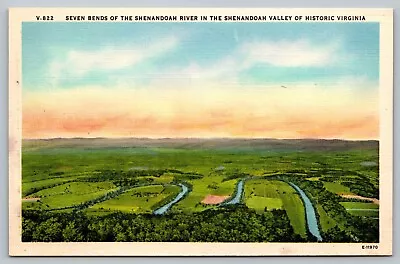 Postcard Seven Bends Of The Shenandoah River Shenandoah Valley Virginia VA  • $2.78