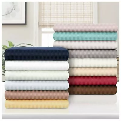 Bed Sheets 100% Cotton Stripes Fitted Sheet High End Mattress Cover Elastic Band • $49.99