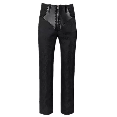 Steampunk Men's Jacquard Pants Vintage Gothic Victorian Men Long Trousers Casual • $37.99