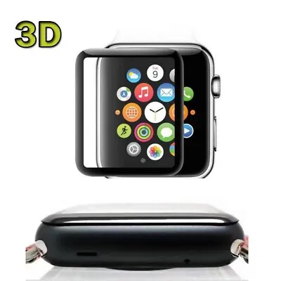 $5.49 • Buy 3D Full Cover Tempered Glass Screen Protector For Apple Watch Series 2 3 4 5 6 7