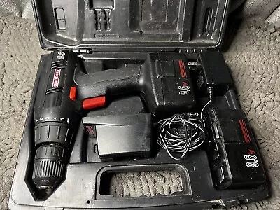 Craftsman 9.6V Drill Driver 2 Batteries Charger Black Case • $44.99