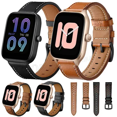 Leather Watch Strap For Huami Amazfit GTR 4 3 GTS 4 4 Mini GTS 3/2/2e Bip S Band • $13.40