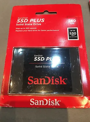 SanDisk SSD PLUS Solid State Drive 240GB SDSSDA240GG26 NEW BOXED SEALED • £85