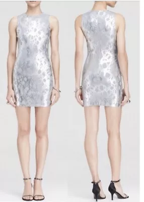 ELIZABETH & JAMES Nadia Silver Foil Mini Dress Size 10 • $40