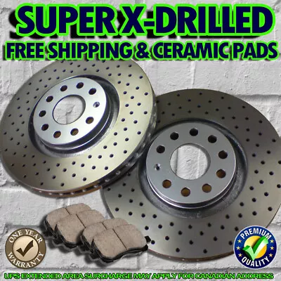 S0962 FIT 2003 2004 2005 MERCEDES ML350 Drilled Brake Rotors Ceramic Pads FRONT • $260.05