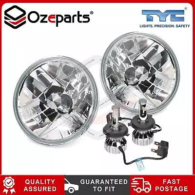 Pair LH+RH 7  Inch Round Headlights + LED Globes For Toyota Hilux RN30 1978~1980 • $90.20