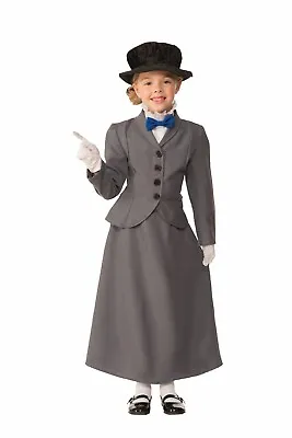 English Nanny Girls Costume Victorian Character Dark Grey Mary Poppins Style • $24.95