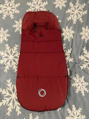 £49.99 • Buy Bugaboo Ruby Red Footmuff Cameleon Bee Donkey Buffalo Fox Lynx Universal