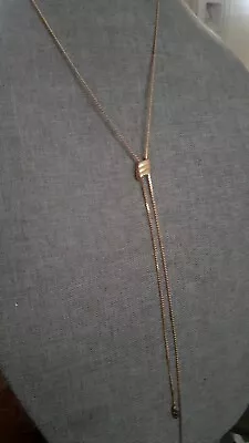 Vintage Gold Tone Adjustable Lariat Style Necklace. 36  • $18