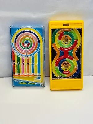 1976 Blue Box Epochco Ltd Mini Mate Spiral Score Handheld Pocket Pinball Game • $7.99