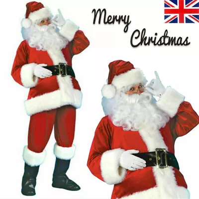 £17.09 • Buy Santa Claus Costume Father Christmas Cosplay Fancy Dress Suit Xmas Outfit Adult