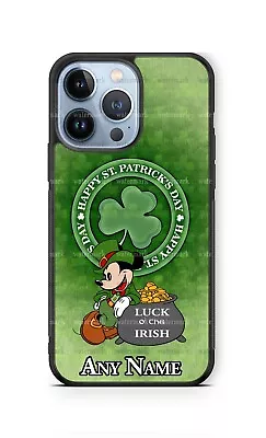 Custom Phone Case Fits IPhone Samsung St Patrick Day Classic Mickey Mouse Gift • $18.98