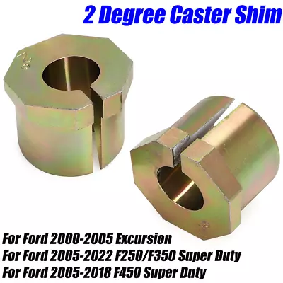 Adjustable 2° Degree Caster Shim Set For 05-2022 Ford F250 F350 F450 Super Duty • $52.99