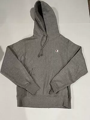 Champion Reverse Weave Hoodie  Mens Small Gray Hoodie Sweatshirt Pullover Casual • $12.50