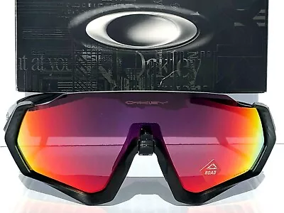 NEW* Oakley FLIGHT JACKET Black W Prizm Road Ruby Lens Sunglasses 9401-01 • $136.88