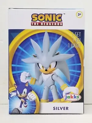 2023 Jakks Pacific 3  Sega Sonic The Hedgehog  Silver The Hedgehog  Figure (NIB) • $11.24