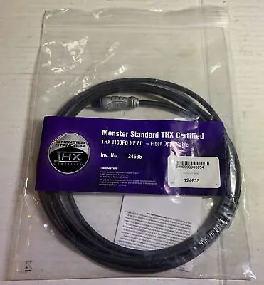 Monster Standard THX I100FO Fiber Optic Audio Interconnect Cable 8 FT NEW • $19.02