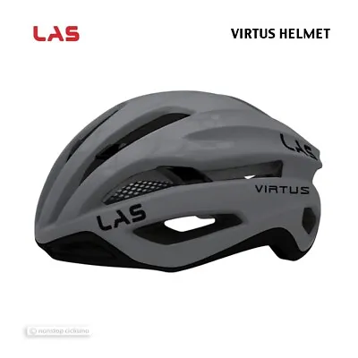 NEW LAS VIRTUS Road Cycling Helmet : MATTE GREY/BLACK • $437