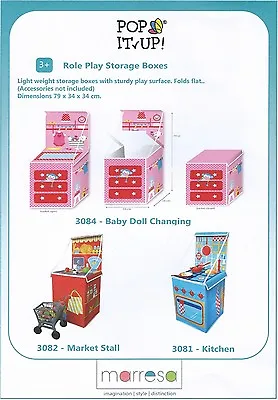 Pop Up Space Saver Role Play Storage Boxes • £10