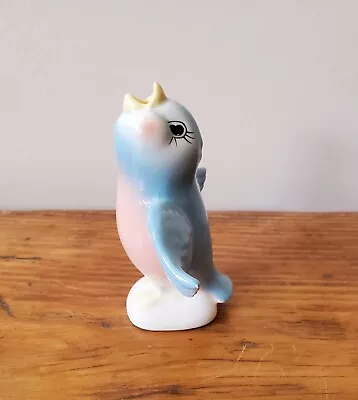 Vintage  DWS/MWS Ceramic Singing Bluebird Pie Bird -Pie Vent -Pink Blue -Kitchen • $40