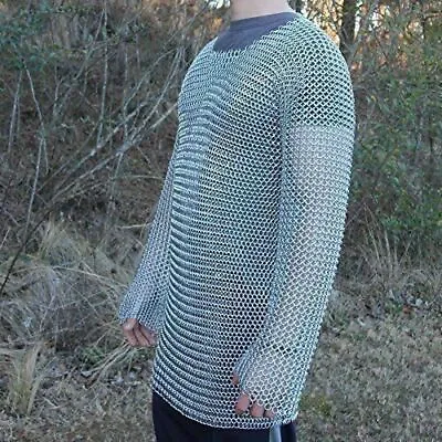 Chainmail Shirt | Butted | Large Size | Medieval Armor | LARP • £93.24