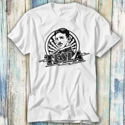 Nikola Tesla Flash Lightning Current T Shirt Meme Gift Top Tee Unisex 1046 • £6.35