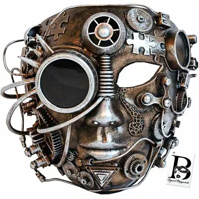 Steampunk Terminator Masquerade Mask Mad Max Cosplay Halloween Costume Party • $24.61
