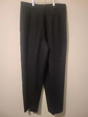 Vintage Giorgio Sant Angelo Women's 16 Merino Wool Fully Lined Black Dress Pants • $29