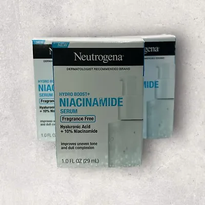 3 X Neutrogena Multi Action Hydro Boost+10% Niacinamide Face Serum Hydrating 1oz • $64.08