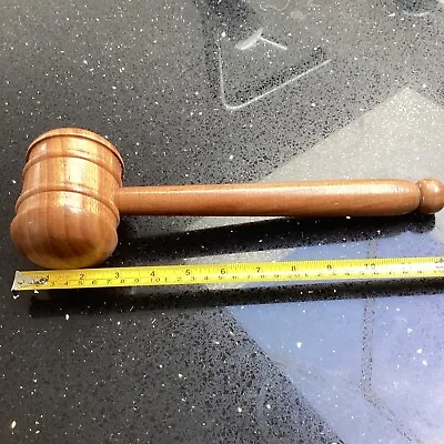 £12 • Buy LARGE WOODEN AUCTIONEERS GAVEL 32cm Long Auction Masonic Lodge