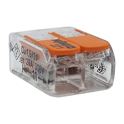 WAGO - Pack Of 50 Splicing Connectors S221 2 Conductors • £17.75