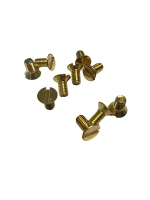 10 Pack Brass Countersunk Slotted Machine Screw 5 X 10mm M5 Screws CSK • £3.42