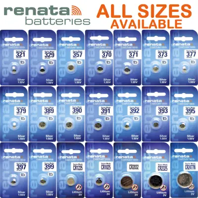 Renata Watch Batteries -BUY 2 GET ONE FREE 377 364 379 394 395 CR2032 CR2025 ETC • £2.99