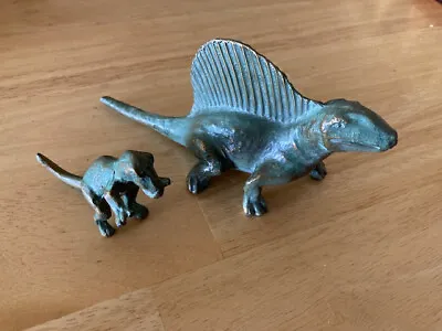 $65 • Buy Vintage SRG Bronze Metal Dinosaur Dimetrodon T-Rex Figurine Toy  1940-50's Bonus