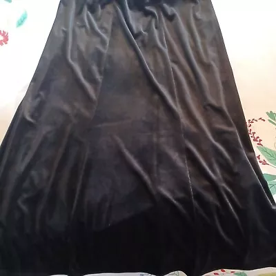 Long Black  Velour Skirt Size 22 • £5